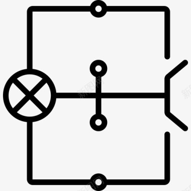 接线图电工工具和元件3线性图标图标