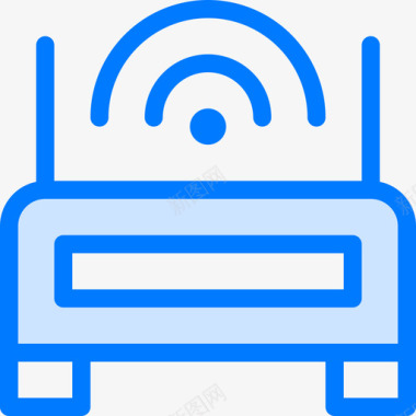 Wifi智能家居蓝色图标图标