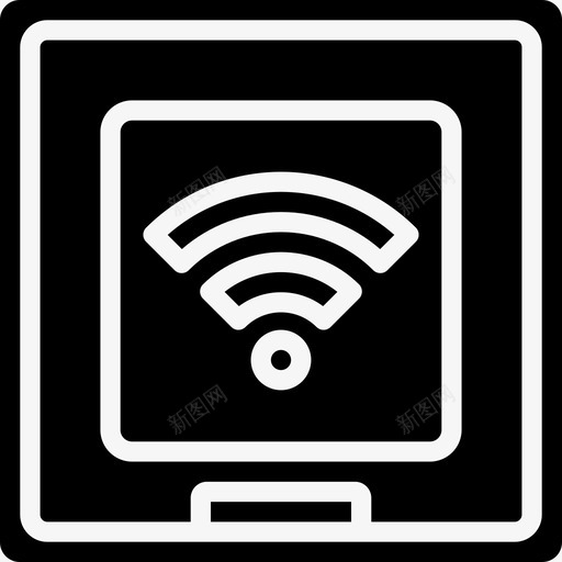 Wifi智能住宅6填充图标svg_新图网 https://ixintu.com Wifi 填充 智能住宅6