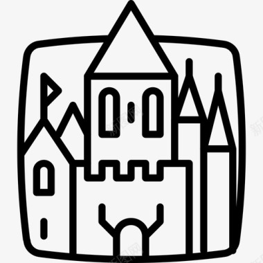 城堡万圣节55岁直系图标图标