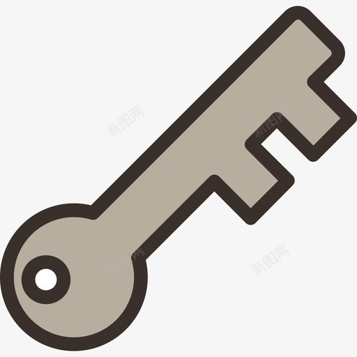 钥匙中世纪9线性颜色图标svg_新图网 https://ixintu.com 中世纪9 线性颜色 钥匙