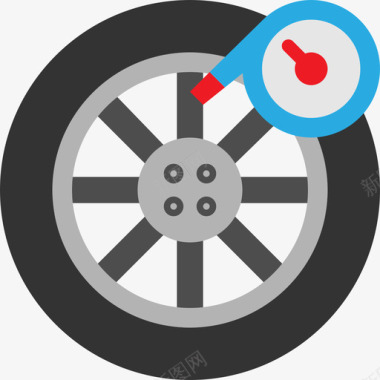 轮胎汽车修理5漏气图标图标
