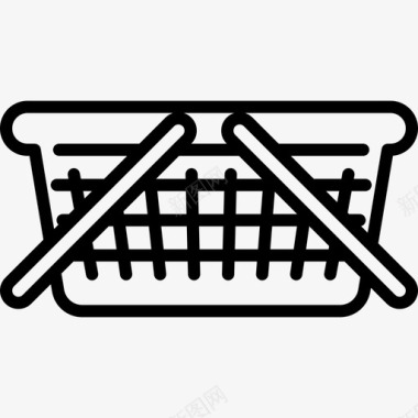 购物篮购物中心6直线型图标图标