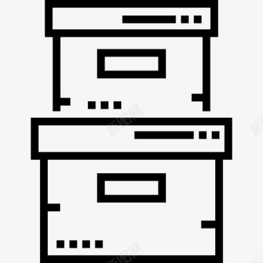 储物箱家用12线性图标图标