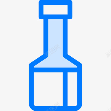 酱汁烤肉架蓝色图标图标