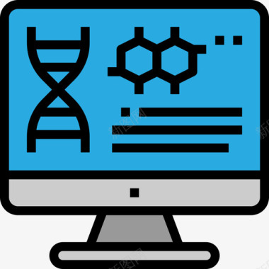遗传学科学47线性颜色图标图标