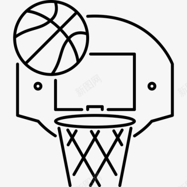 篮球运动器材6直线型图标图标