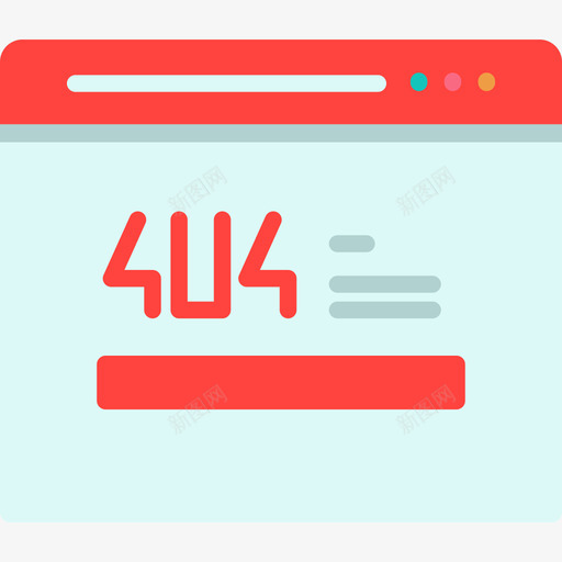 404错误web开发21平面图标svg_新图网 https://ixintu.com 404错误 web开发21 平面
