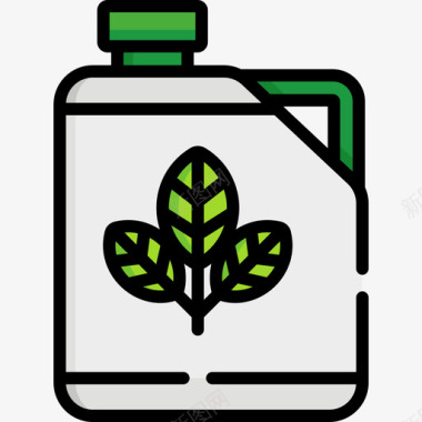 生物柴油可回收10线性颜色图标图标