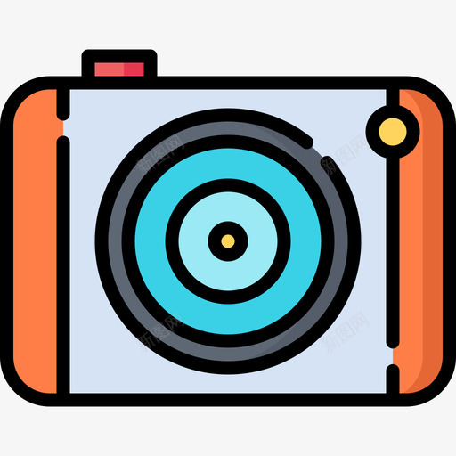 摄影旅游应用程序12线性颜色图标svg_新图网 https://ixintu.com 摄影 旅游应用程序12 线性颜色
