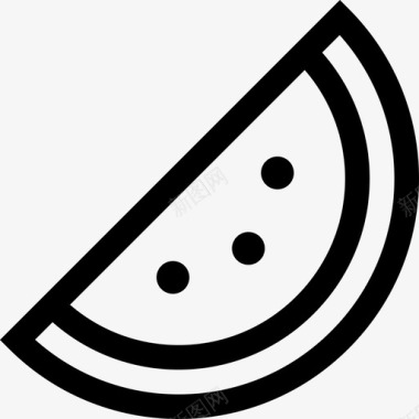 西瓜野餐36直线型图标图标