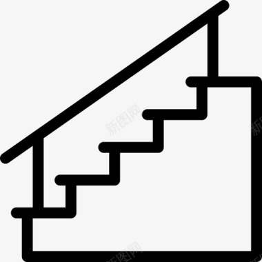 楼梯室内家具2线性图标图标