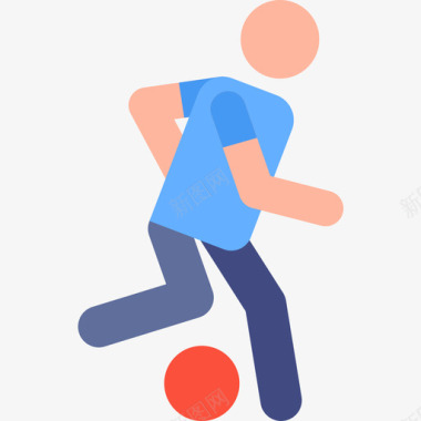 足球运动员休闲游戏2彩色图标图标