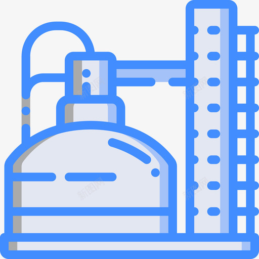 工厂工业39蓝色图标svg_新图网 https://ixintu.com 工业39 工厂 蓝色