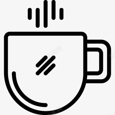 咖啡杯商务149直线型图标图标