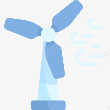 风力涡轮机回收5扁平图标图标