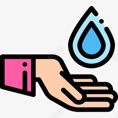 水疗水疗和桑拿线性颜色图标图标