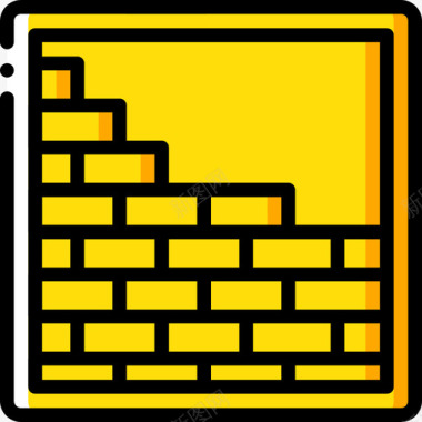 砖墙44号结构黄色图标图标