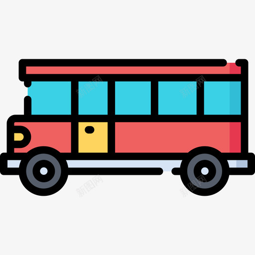 巴士旅游应用程序12线颜色图标svg_新图网 https://ixintu.com 巴士 旅游应用程序12 线颜色