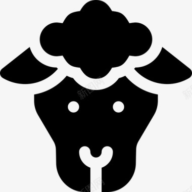 绵羊野生动物3填充图标图标