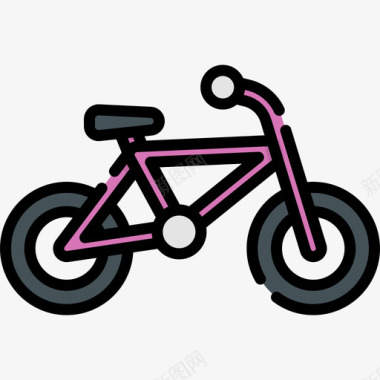 自行车旅行49线性颜色图标图标