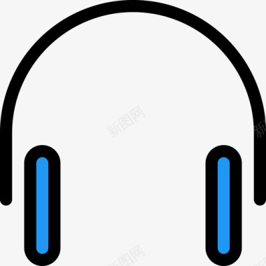 耳机音乐46线性颜色图标图标