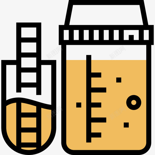 尿健康检查2黄影图标svg_新图网 https://ixintu.com 健康检查2 尿 黄影