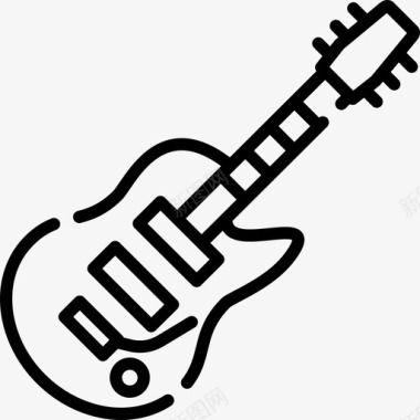 电吉他乐器11线性图标图标