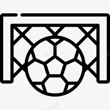 足球积极生活方式9直线型图标图标