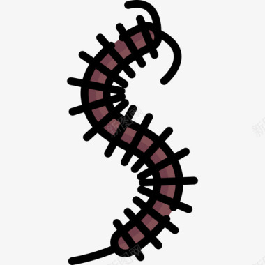 虫昆虫2线状颜色图标图标