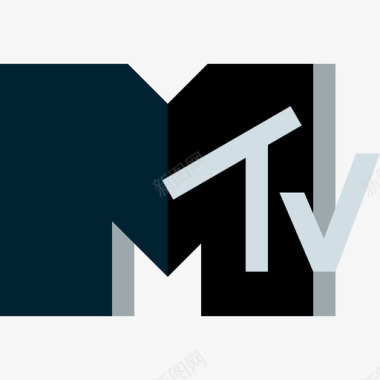 MTV电影和电视标识平面图标图标