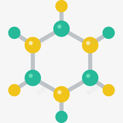 分子物理6平面图标svg_新图网 https://ixintu.com 分子 平面 物理6