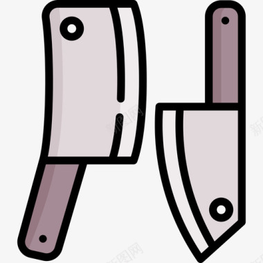 刀子烹饪47线状颜色图标图标