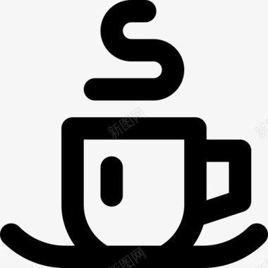 咖啡杯47号餐厅直线型图标图标