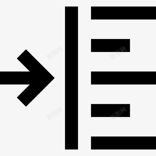 缩进对齐7线性图标svg_新图网 https://ixintu.com 对齐7 线性 缩进