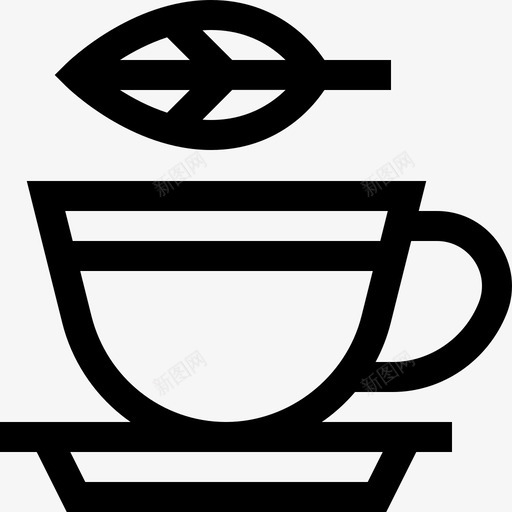 茶自由时间3线性图标svg_新图网 https://ixintu.com 线性 自由时间3 茶