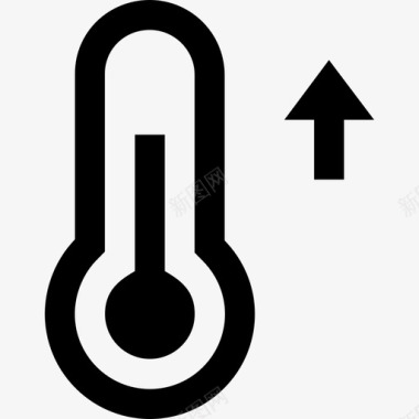 温度计天气81固态图标图标