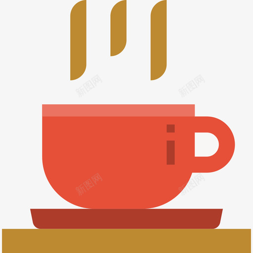 咖啡杯咖啡5平的图标svg_新图网 https://ixintu.com 咖啡5 咖啡杯 平的
