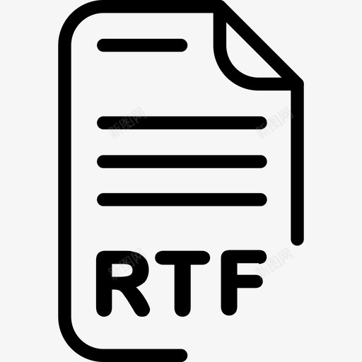 Rtf文件3线性图标svg_新图网 https://ixintu.com Rtf 文件3 线性