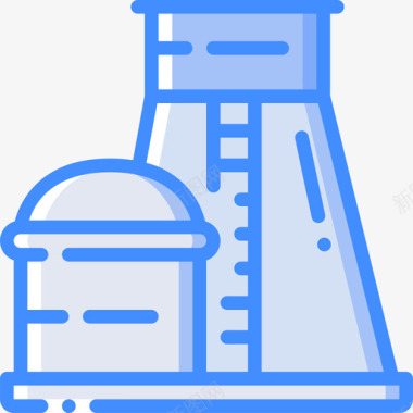 核电站工业39蓝色图标图标