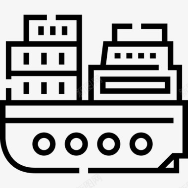 货船运输88直航图标图标