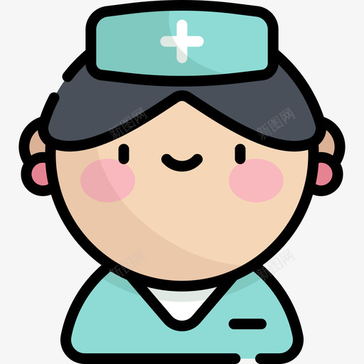 护士急救服务6线性颜色图标svg_新图网 https://ixintu.com 急救服务6 护士 线性颜色