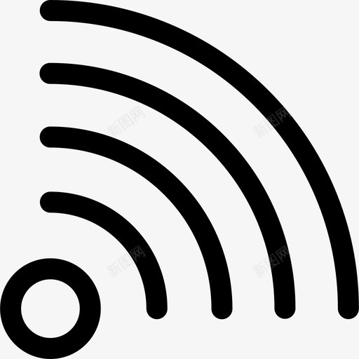 Wifi购物中心5线性图标svg_新图网 https://ixintu.com Wifi 线性 购物中心5