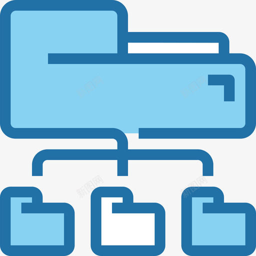 文件夹网络和数据库4蓝色图标svg_新图网 https://ixintu.com 文件夹 网络和数据库4 蓝色