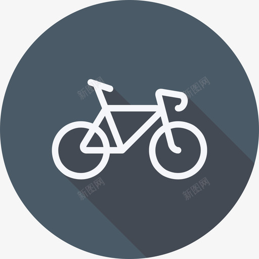 自行车运输35扁平圆形图标svg_新图网 https://ixintu.com 扁平圆形 自行车 运输35