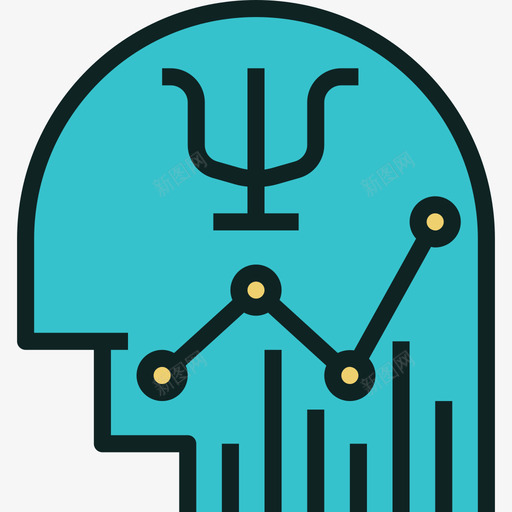 心理学理财学线性色彩图标svg_新图网 https://ixintu.com 心理学 理财学 线性色彩