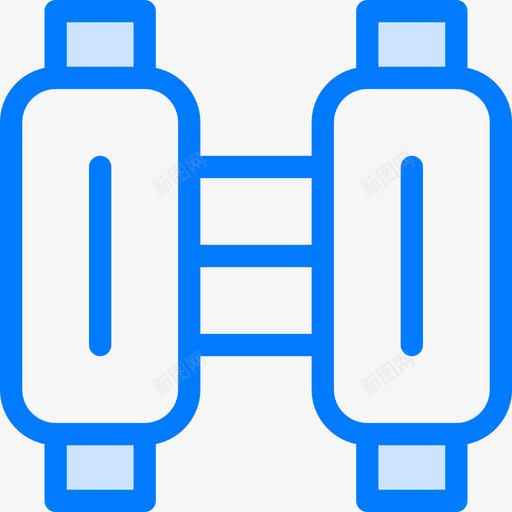 肋骨烤肉架蓝色图标svg_新图网 https://ixintu.com 烤肉架 肋骨 蓝色