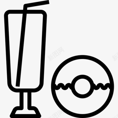 果汁饮料9线性图标图标