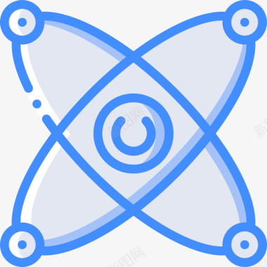 分子物理5蓝色图标图标