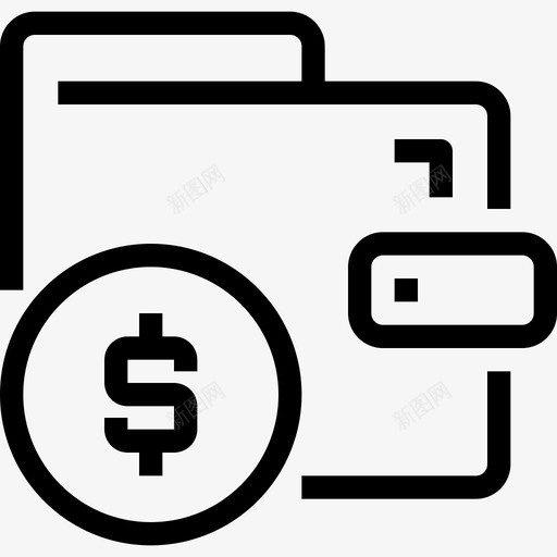 钱包支付方式4线性图标svg_新图网 https://ixintu.com 支付方式4 线性 钱包